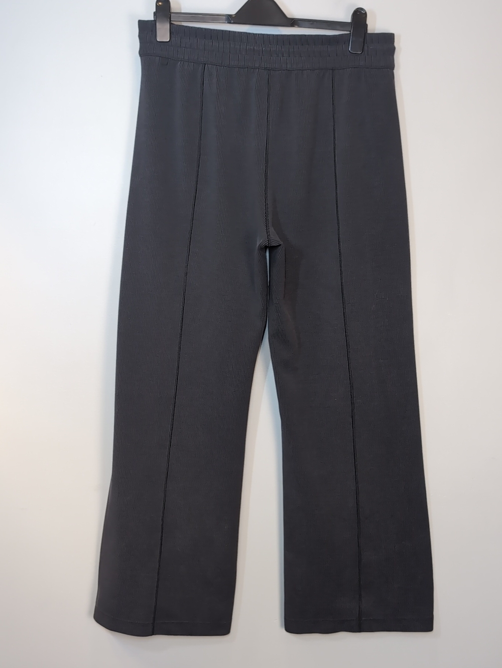 Lululemon Ribbed Softstreme High Rise Pants Grey Wide Leg Womens Size Large - Picture 12 of 16